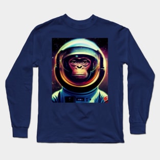 Monkey In Astronaut Suit Long Sleeve T-Shirt